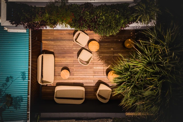 terrasse avec saturateur